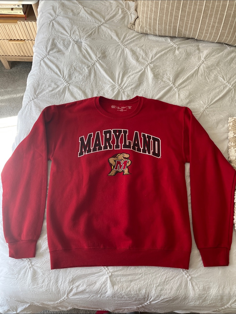 Maryland Red Crewneck Sweatshirt with Terrapin Logo